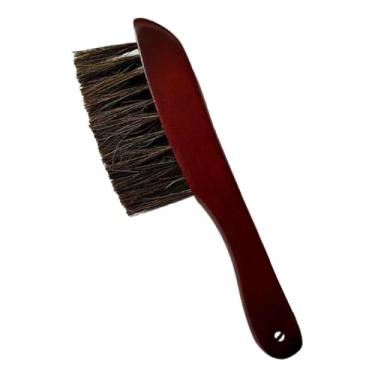 Imagem de IEUDNS Escova para trilhos de mesa de bilhar, ferramenta de limpeza de trilhos de mesa de bilhar, limpeza e manutenção profissional de sinuca, cabo de, Borgonha