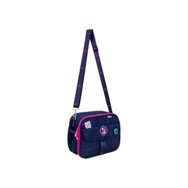 Imagem de Lancheira Luluca Térmica Transversal Escolar Passeio Juvenil Azul