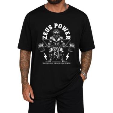 Imagem de Camiseta Oversized Zeus Gola Alta Streetwear Academia Treino-Masculino
