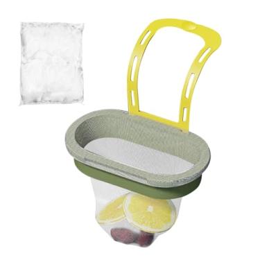 Imagem de Cesta de Coador para Pia - Rede Para Captação De Desperdícios Alimentares Em Pia,Acessórios Domésticos Penduráveis Com 50 Sacos De Rede Para Hotel Padaria Restaurante E Casa