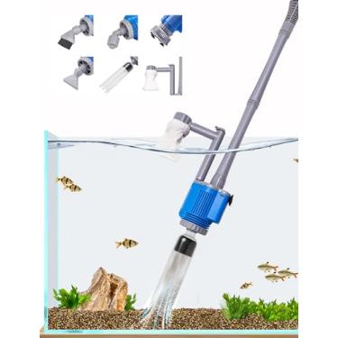 Imagem de UPETTOOLS Aquarium Gravel Cleaner - Electric Automatic Removable Vacuum Water Changer Sand Algae Cleaner Filter Changer 110V/28W