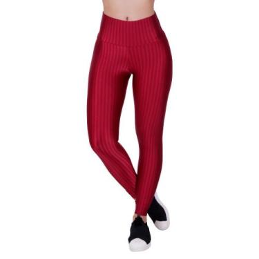 Imagem de Calça Legging Fitness Cintura Alta Cirrê 3D Feminino Laura - NAKA MODA
