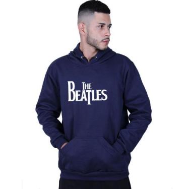 Imagem de Moletom Unissex Canguru The Beatles Banda Rock - Lafre, Azul marinho, 