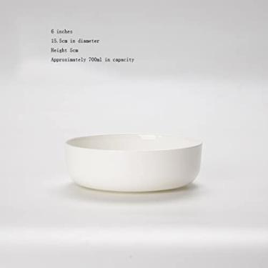 Imagem de Pratos de sobremesa pratos de jantar tigela de salada conjunto de hotel doméstico família utensílios de mesa decoração acessórios de cozinha aperitivos pratos de salada (cor: 15 cm)