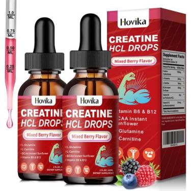 Imagem de Gotas líquidas de creatina HCL Hovika com L-carnitina 120 ml de frutas