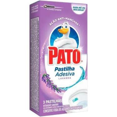 Imagem de Desodorizador Sanitario Pato Pastilha Adesiva Lavanda C/3