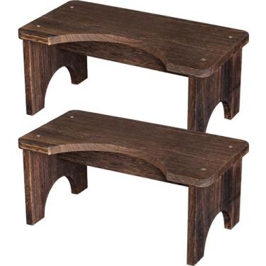 Imagem de Banqueta sanitária AZEN Wood Squat para adultos, 7 polegadas de altura