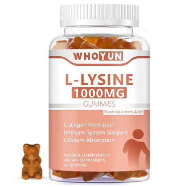 Imagem de Suplemento de gomas Whoyun L-Lisina 1000mg para adultos 60 unidades