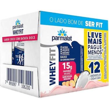 Imagem de Combo - Whey Protein 15g - Fit Parmalat 250ml - 12un, Coco c/ Batata D