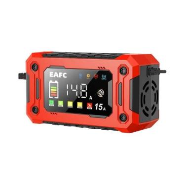 Imagem de Carregador De Bateria Inteligente 12V 15A Com Display LCD Maior Para C
