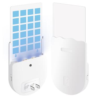 Imagem de 669 Elite Armadilha de insetos voadores para uso interno, 1 dispositivo + 5 refis de cartões de cola, armadilha de insetos voadores plug-in para mosquitos, moscas, mariposas, mosquitos, seguro para