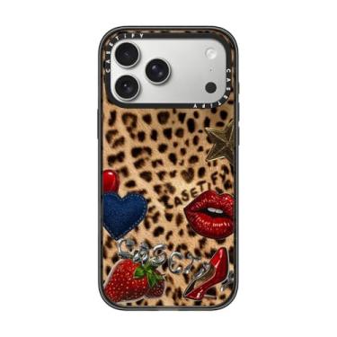Imagem de CASETiFY Capa Impact para iPhone 17 Pro Max [fina/compatível com Magsafe/2,5 m. Proteção contra quedas de grau militar 4X] - Cheetah remendada - Preto transparente