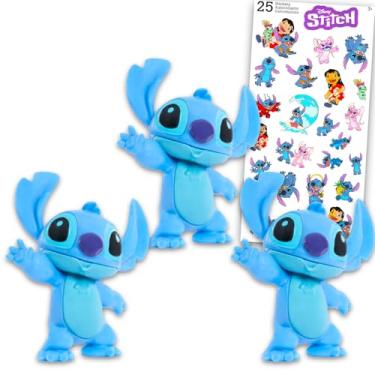 Imagem de Disney Stitch Party Favors Set - 3 Pc Bundle with Stitch Action Figures for Kids and Adults Plus Stickers Party Supplies Pack for Boys, Girls, Kids