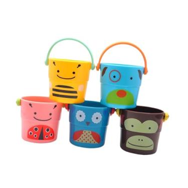 Imagem de Almencla 5x Brinquedos de água para banho de bebê, balde de chuveiro, mini copos, brinquedo de banheira para crianças, presentes de aniversário, diversão