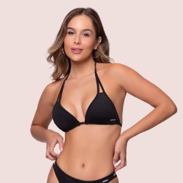 Imagem de Sutiã Biquini Selene Cortininha Avulso Com Bojo Removível Adulto Liso 