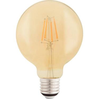 Imagem de Lâmpada LED de Filamento Tramontina G95 4K 2200K luz Amarela Vidro Âmb