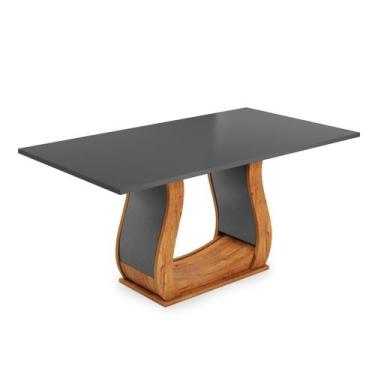 Imagem de Mesa de Jantar 6 Lugares Retangular Tampo de Mdp Buenos Aires - Viero