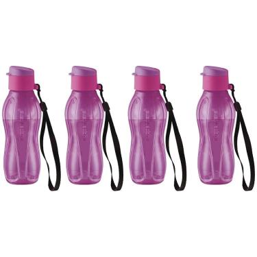 Imagem de Kit 4 Garrafas de Água Tupperware Eco Tupper Roxa 310ml