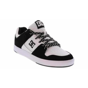 Imagem de DC Cure Tênis masculino casual de cano baixo para skate, Branco/preto/carbono, 8.5
