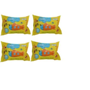 Imagem de KIT 4UN PACOTES de Toalhas Umedecidas Clean Baby Com 100 Lencinhos - C