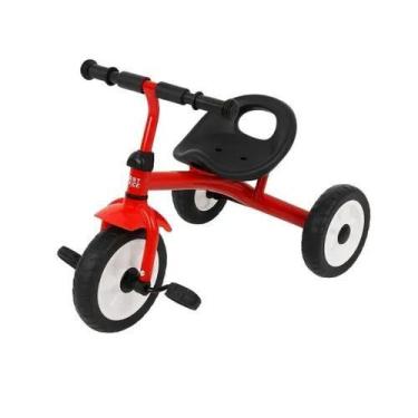 Imagem de Triciclo motoca infantil primeira infancia best race preto e vermelho 
