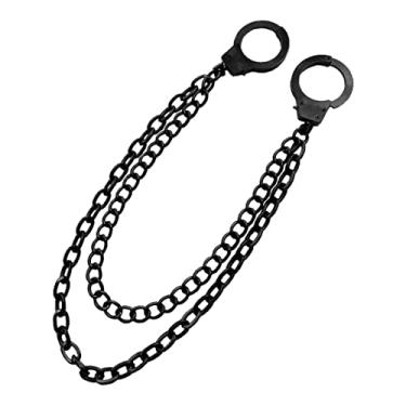 Imagem de Corrente de 2 camadas para calças de algemas punk corrente de cintura corrente corrente cinto corrente corrente legal corpo jóias para calças jeans homens mulheres 1 pacote