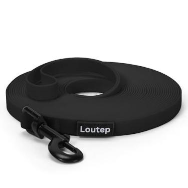 Imagem de Loutep Coleira impermeável para cães de 1,5 m, 3 m, 4,9 m, 9,1 m, 15,2 m, 15,2 m, coleira longa para cães de adestramento de natação na praia para cães de estimação, cães médios e grandes