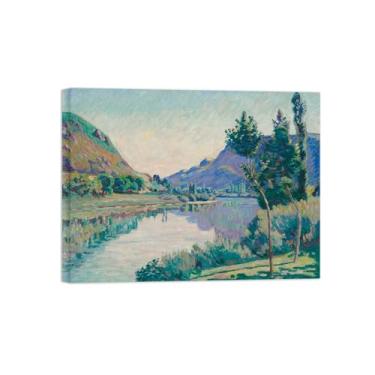 Imagem de Armand Guillaumin Famoso Arte de Parede Pôster-Impressões em Tela para sala de estar-Reprodução pinturas(Paisagem Creuse) 60x80cm Tela Embrulhada