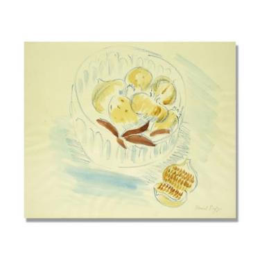 Imagem de Raoul Dufy Prints, (figos e romãs), pôster de viagem vintage, arte impressionista, imagem de arte de parede em tela para decoração de casa. Apenas tela de 50 x 60 cm - 19,6 x 23,6 pol