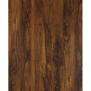 Imagem de Dimoon Papel de parede 192 cm x 39 cm papel de contato de madeira marrom textura espessa papel de parede de madeira descascar e colar papel de parede removível marrom amarelo madeira rústica grão de