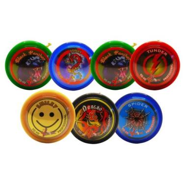 Imagem de Kit com 7 YoYos York Smiley Profissionais Eixo Fixo para Desempenho e 