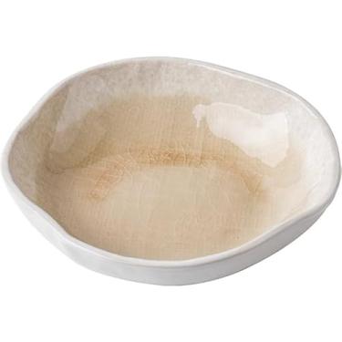 Imagem de URGDWEKJY Tigela de sopa com esmalte rachado no gelo tigela de salada retrô irregular tigela de sopa restaurante chinês louça cerâmica ramen tigela tigela salada