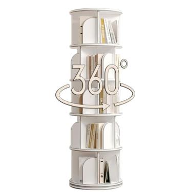 Imagem de Prateleira giratória de 360° com várias camadas, design de aba antiqueda para uso mais seguro. Modelagem tridimensional economiza espaço. Bordas lixadas suavemente para evitar batidas (branco, 159 x