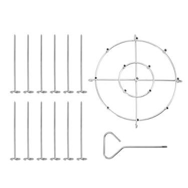 Imagem de Suporte de espeto vertical Acessórios para grelha de aço inoxidável Suporte para espetos de churrasco com 12 espetos para fritadeira de ar de 6 quartos, cozinha ao ar livre,