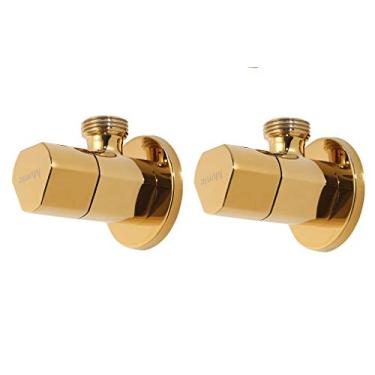 Imagem de Torneiras de pia de banheiro, válvula de latão de banheiro calor frio 4 pontos G1 2 interface cerâmica bobina válvula angular válvula de desvio de água interruptor torneira válvula de parada de água/D