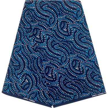 Imagem de HongyuAmy Tecidos de impressão africana 100% algodão tecido de cera Ankara 6 jardas para vestido (A16)