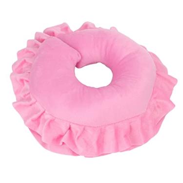 Imagem de ZJchao Travesseiro Facial de Massagem, Mesa de Massagem para Cabeça, Mesa de de Fibra de Poliéster, Encosto de Cabeça Com Posição para Salão de Beleza (Rosa)