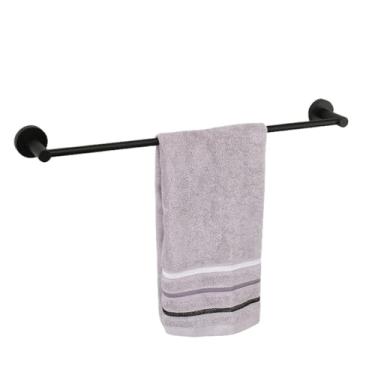 Imagem de Acessórios de banheiro de aço inoxidável, toalheiro preto fosco, suporte de papel higiênico, gancho de barra de toalha, conjunto de ferragens de vaso sanitário, com capa (barra única)