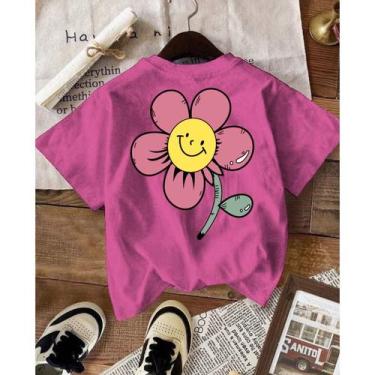 Imagem de Blusa Verão Juvenil Menina Oversized Tamanho 4 ao 16 Flor - Loja Dinka