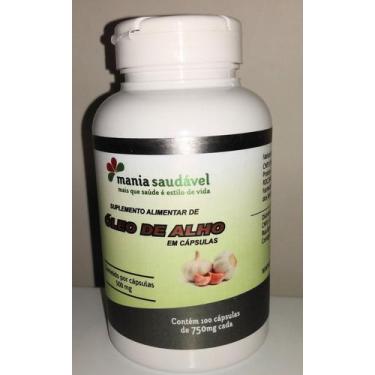 Imagem de Óleo de alho em Cápsula 100und 750mg  - Mania Saúdavel 