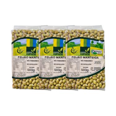 Imagem de Kit 3X: Feijão Manteiga Orgânico Coopernatural 500g
