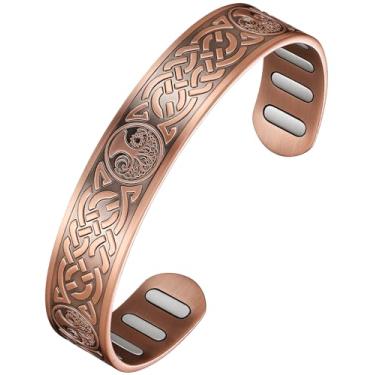 Imagem de Jecanori Pulseira magnética de cobre para homens, nova