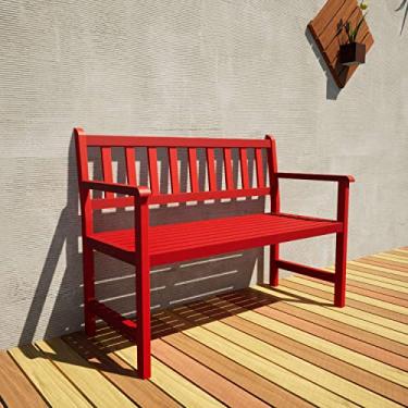 Imagem de Banco Jardim Colorido Suze Vermelho Tomate Seco