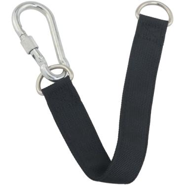 Imagem de FMHXG Alça de conexão de barra única de 23 cm com ganchos Cinto de extensão multifuncional resistente para ambientes internos e externos, suporte para saco de areia, suporte para bolsa de peso para