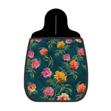 Imagem de Lixeira De Carro Organizador Lixinhocar Rosas Laranja Pink Fundo Escuro