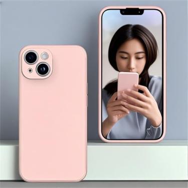 Imagem de Capa protetora de TPU fina e leve e macia com recursos à prova de choque e resistente a arranhões para smartphones (rosa, iPhone15plus)