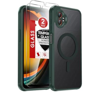 Imagem de LeYi Capa para Galaxy XCover-7-Pro: Capa Samsung XCover7 Pro [Mag-Safe Fit] com 2 peças de protetor de tela de vidro, película fosca translúcida de toque suave e corpo inteiro para Samsung Galaxy