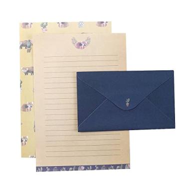 Imagem de Papel de carta adorável papel de papelaria de dia dos namorados linda flor desenho animado envelope de presente de estilo diferente (guaxinim)