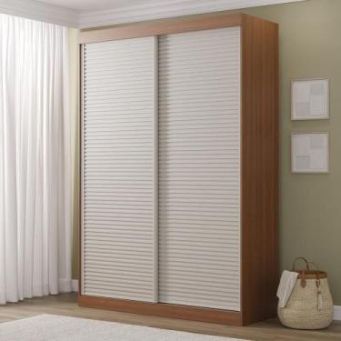 Imagem de Guarda-Roupa 2 Portas Ripadas Samambaia CabeCasa MadeiraMadeira Freijó