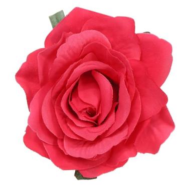 Imagem de Generic Grampos de cabelo rosa boho, broches de flores de tecido para mulheres, festa de casamento, vestido de dança, acessórios de roupas, presentes de dia dos namorados, One Size, Metal, Sem Pedra